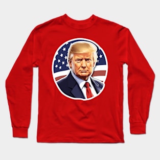 Trump Portrait Long Sleeve T-Shirt